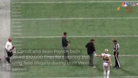 NFL Cracks Down On Pete Carroll And Sean Payton For Illegally Entering The Field