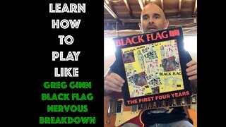 How To Play Nervous Breakdown by Black Flag/Greg Ginn on Guitar Lesson!