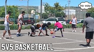 CRAZY 5V5 BASKETBALL RUNS AT THE PARK [HOOP HIGHLIGHTS]