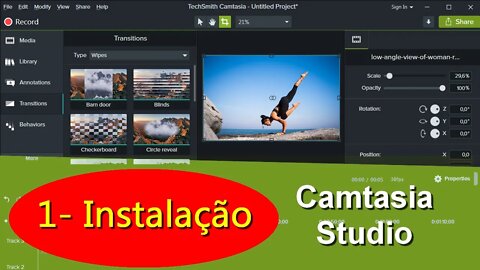 01- Camtasia - Como baixar e instalar o editor de videos Camtasia Studio - aula 01