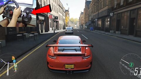 PORSCHE 911 GT3 RS Forza Horizon 4 gameplay Logitech g29