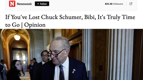 Sen. Chuck “Brute” Schumer empowers HAMAS, attacks Israel, throws Bibi into a tunnel and endangers Jews in America!