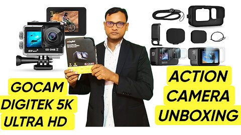 unboxing by amar gocam digitek 5k action camera price np 15000 ic 8500 बहुत अच्छा वीडियो क्वालिटी है