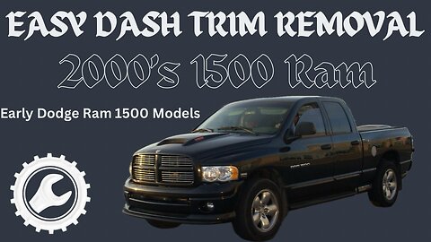 Dash Trim Removal on 1500 Dodge Ram