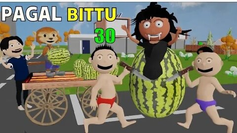 Pagal Bittu 30 | Bittu Sittu Toons | Watermelon Comedy | CS Bisht Vines | Classroom Jokes | Comedy