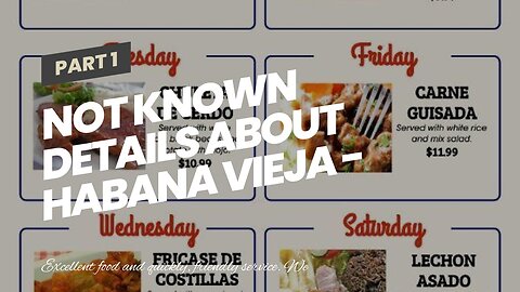 Not known Details About Habana Vieja - Habana Vieja Cuban Cuisine - Cuban