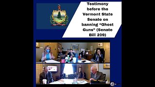 Dr. John Lott testified before the Vermont State Senate on banning “Ghost Guns”