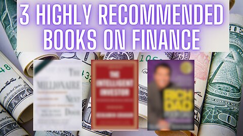 3 HIGHLY RECOMMENDED BOOKS ON FINANCE