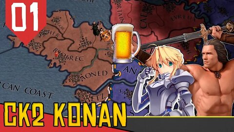 Usando Mulheres e Bebidas para GUERRA - CK2 Monarch's Journey Konan #01 [Gameplay Português PT-BR]