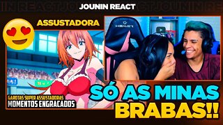 GAROTAS SUPER ASSUSTADORAS NOS ANIMES - MOMENTOS ENGRAÇADOS (ZUEIRA ANIME) | [React em Casal] 🔥