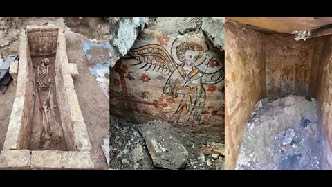 Painted Medieval Burial Vaults Surface In Belgium.