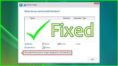 [Fixed]✔️ Windows 10 install cannot find hard drive ⚠️ No devices were found