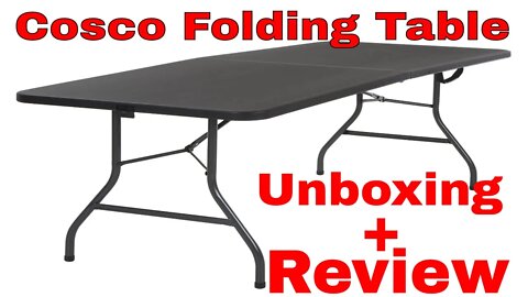 Cosco Deluxe 6 foot x 30 inch Fold-in-Half Blow Molded Folding Table