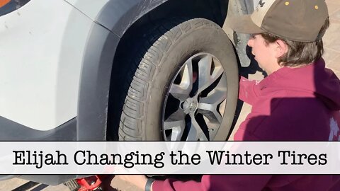 Elijah Changing the Winter Tires Spring 2020