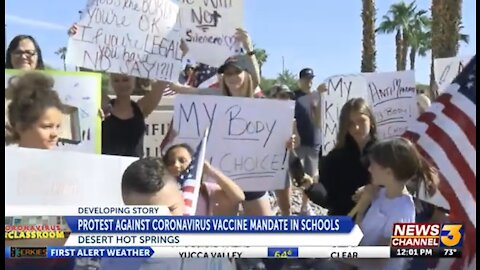 Protestors stand up against CA school vaccine mandate; most Americans support requirement