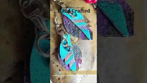 BIRTHDAYS REMEMBERED, 1 inch, leather feather earrings