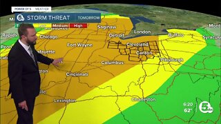 Strong to severe storms forecast for Northeast Ohio Wednesday