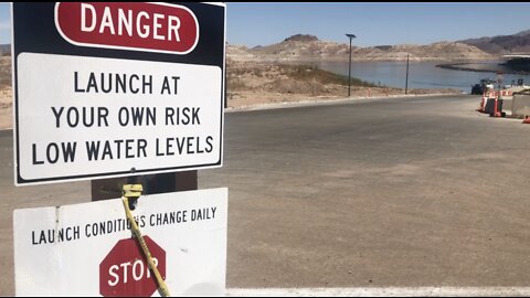 Echo Bay boat ramp closed due to low water levels at Lake Mead