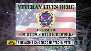 Fireworks can trigger PTSD in vets