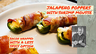Jalapeno Poppers Stuffed with Shrimp Mousse, Bacon Wrapped | Chef Terry