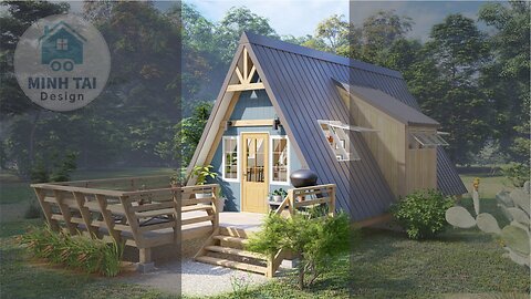 A-frame Cabin House Tour - Tiny Small House Design Ideas - Minh Tai Design 26 Shorts