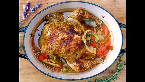 WHOLE CHICKEN COOKED IN COCONUT MILK
