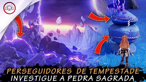 Genshin Impact, Perseguidores de tempestade, investigue a pedra sagrada | Super Dica PT-BR