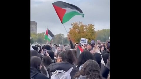 Students In The Islamic State Of Dearborn Michigan Chant Alluha Akbar During Pro-Hamas Protest