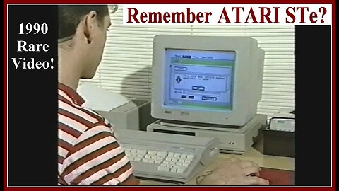 1990 Rare: ATARI STe COMPUTER Promo film (home gaming microcomputer, MIDI music, graphics, games PC)