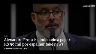 Chupa que a cana é doce! Deputado Frota é condenado a pagar R$ 50 mil por espalhar fake news