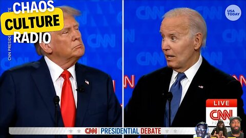Donald Trump And Joe Biden Debate The Issues With The Economy