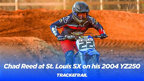 Watch Chad Reed run hot laps at 2022 St. Louis supercross on his 2004 YZ250 two-stoke