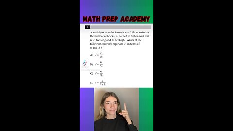 Can you solve for the variable in this SAT question?! #sat #satreview #math