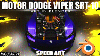 CREATING A DODGE VIPER SRT-10 ENGINE IN BLENDER / ART IN BLENDER/ #BLENDER
