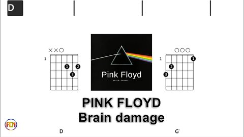 PINK FLOYD Brain Damage - (Chords & Lyrics like a Karaoke) HD