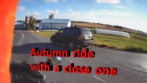 A reasonable substitute for flying; an autumn ride in Northern Lancaster County, with close call.
