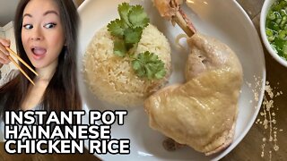 🐓 Easy Hainanese Chicken Rice Recipe in Instant Pot & Rice Cooker (海南雞飯) | Rack of Lam