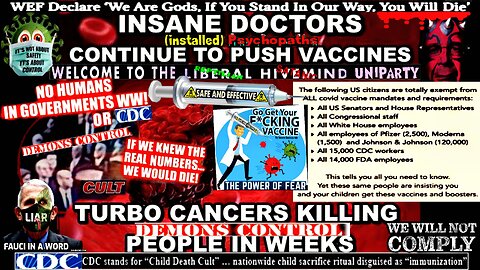 INSANE DOCTORS STILL PUSHING THE DEADLY VACCINES - CHEMOTHERAPY THE BIGGEST LIE TO MANKIND