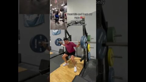 Squat challenge Vs First Sergeant Dirty Bird Fitness 225 pounds #shorts