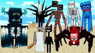 Monster Warden Vs POWERFUL scary MOBS in Minecraft