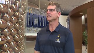 Harbaugh emphasizes Big Ten's strength as Michigan begins conference play