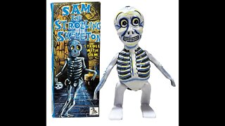 A boxed Sam the strolling Skeleton just in time for Halloween! 💀