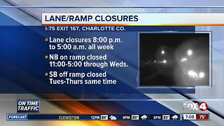 Road work to close lanes, exits at times on I-75 this week