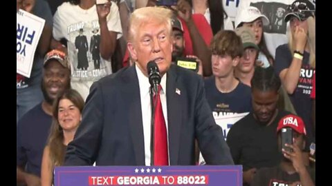 Trump Blasts Kamala Harris Over Laken Riley’s Death During Packed Atlanta Rally
