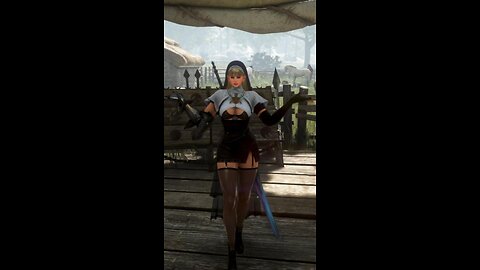Nun Sexy Adult Combat Outfit on My DK [My Creation, Former Rank 1, Lvl 66] for Black Desert Online