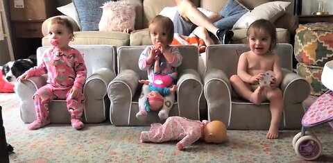 Triplets First Birthday video 6