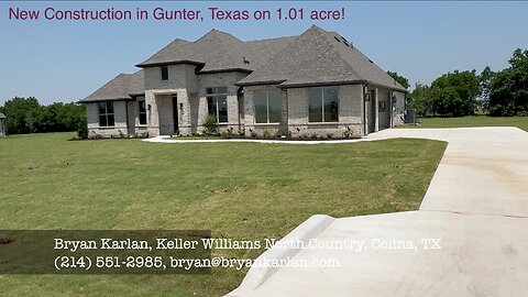 330 Waterview, Gunter, TX. New Construction on 1 acre!