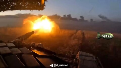 On board a Russian tank during an assault on Avdeevka