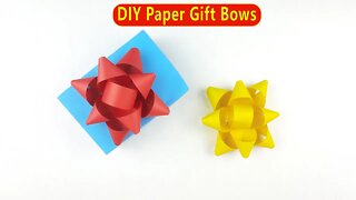 DIY Paper Gift Bows I Holiday Crafts - Easy Paper Crafts