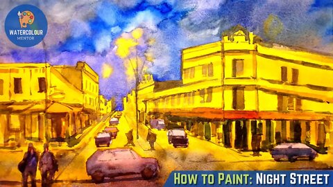 How To Paint Street Scenes in Watercolor - Fun and Easy Impressionist Style for Beginners
